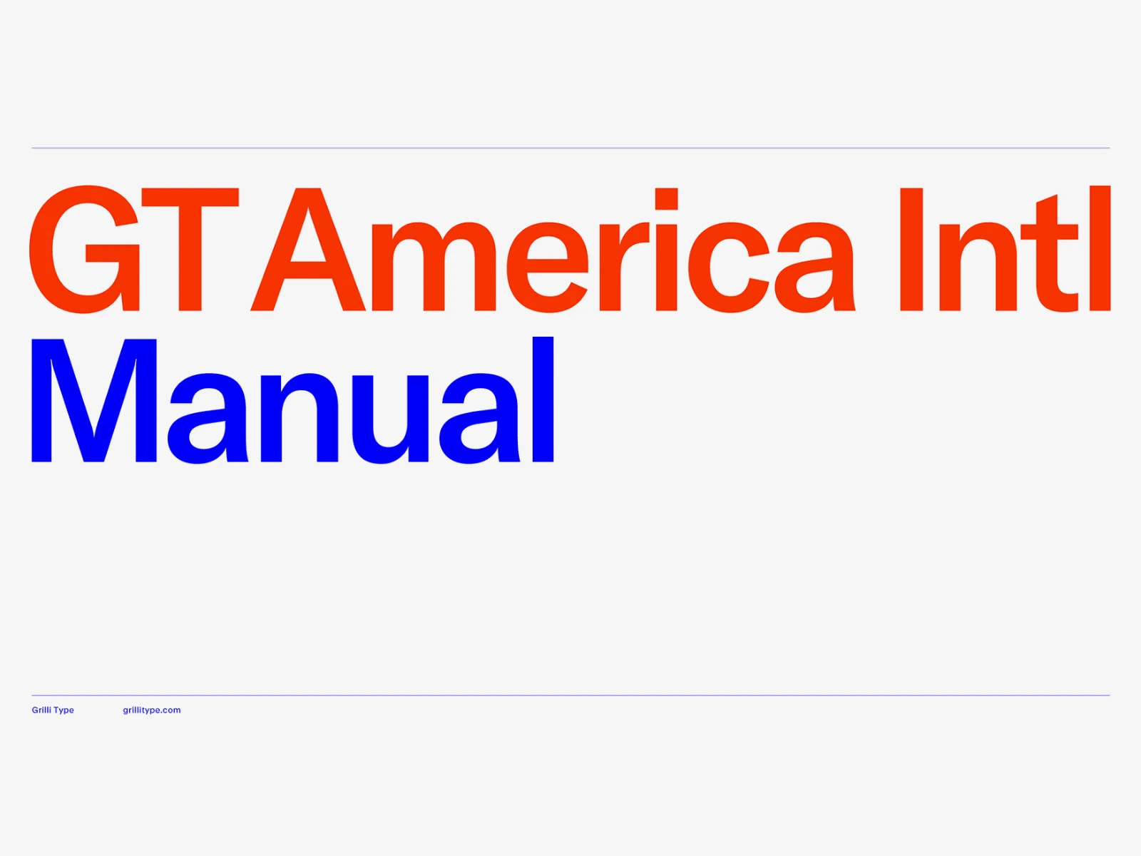 GT America type specimen