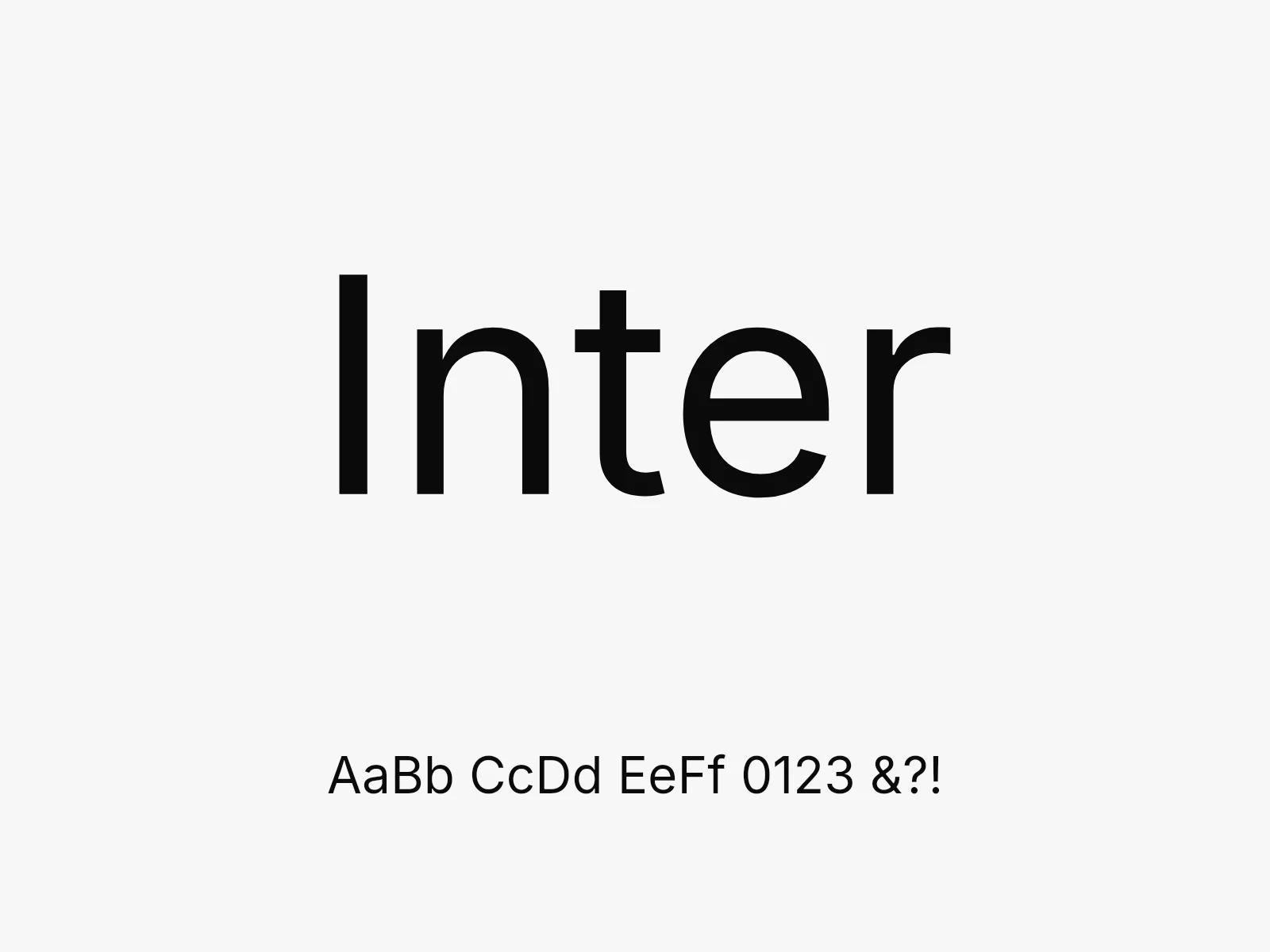 Inter type specimen